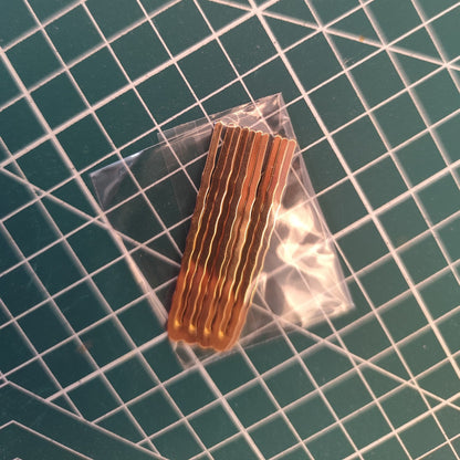 Small Wavy 5-Prong Metal Hair Comb | DIY Base & Secure Side Comb/2 Hair Comb