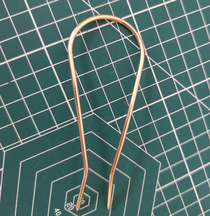 Minimalist 110mm U-Shaped Hair Fork - Metal Hair Pin Blank for DIY Jewelry & Hair Accessories