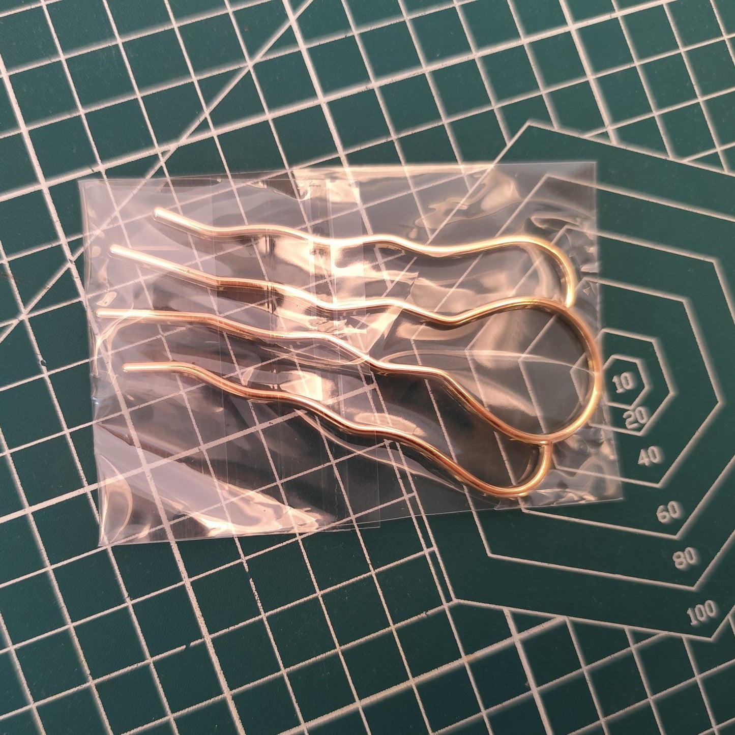 Four-Prong Alloy Hair Pins for DIY Hairstyles