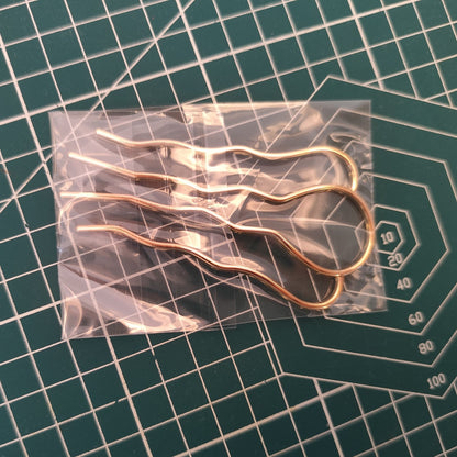 Four-Prong Alloy Hair Pins for DIY Hairstyles