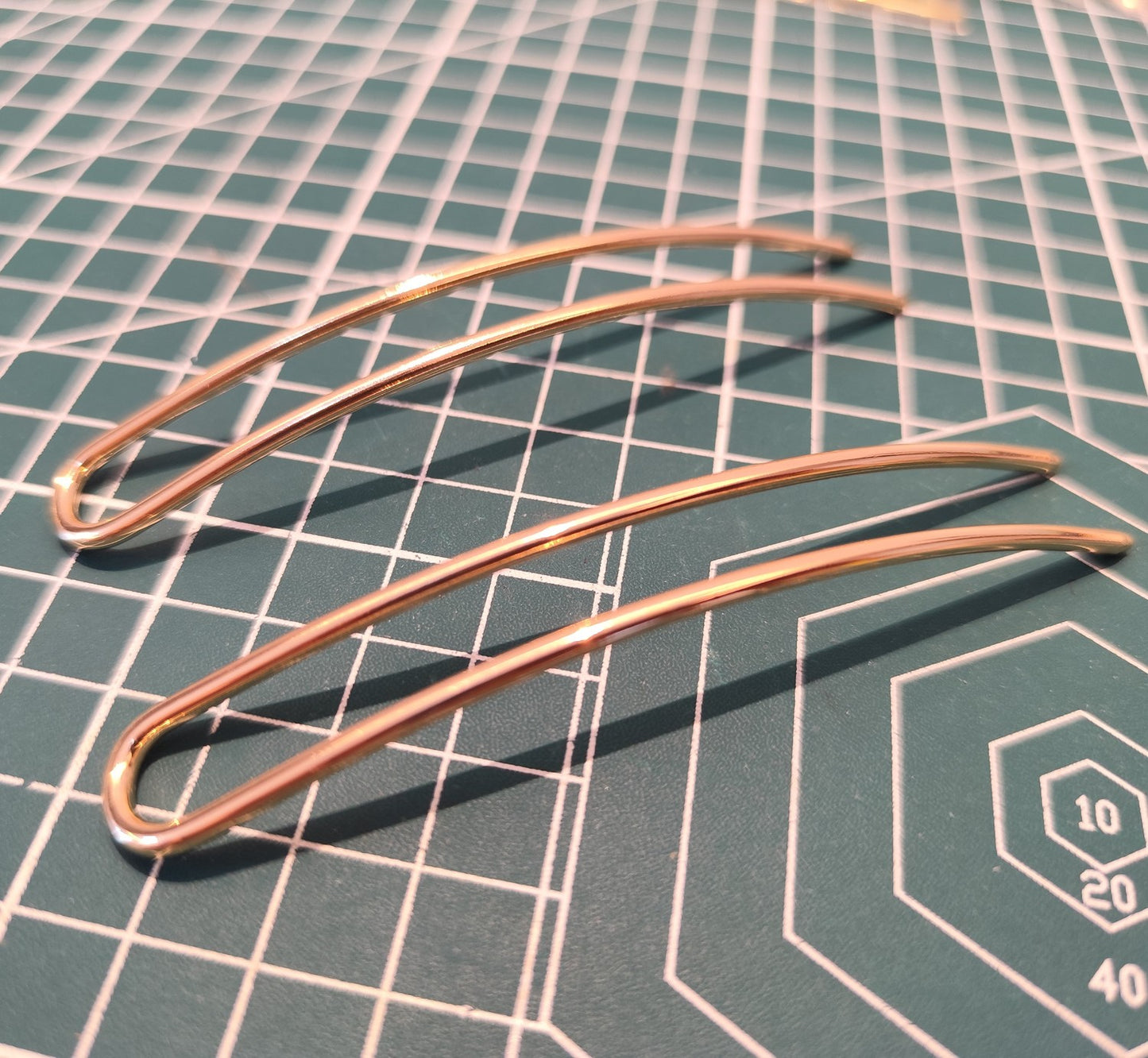 2-Prong U-Shaped Alloy Hair Pins for DIY Hairstyles - 105mm Length/ 2 Hair Pins