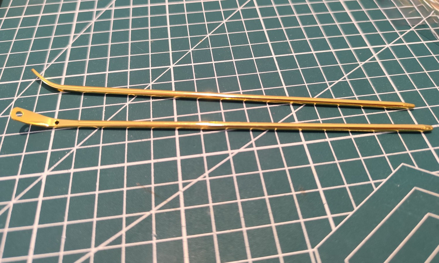 Curved Metal Hair Stick, 170mm | DIY Hairpin Blank for Jewelry Making & Crafts/ 2 Hair Stick