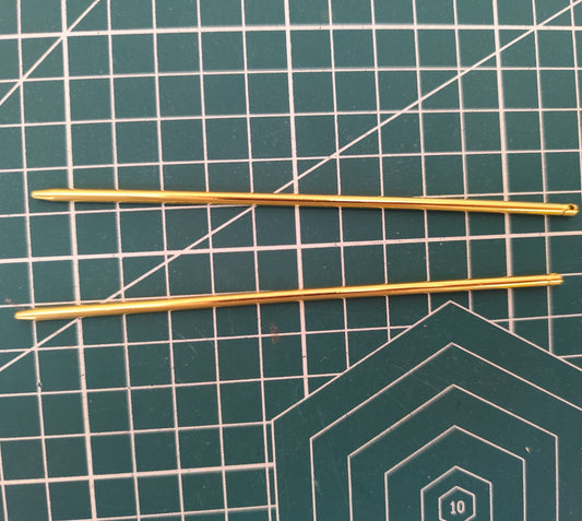 Minimalist Ball Tip Hair Stick, 125mm | DIY Metal Hairpin Base for Crafting | 2 Hair Sticks