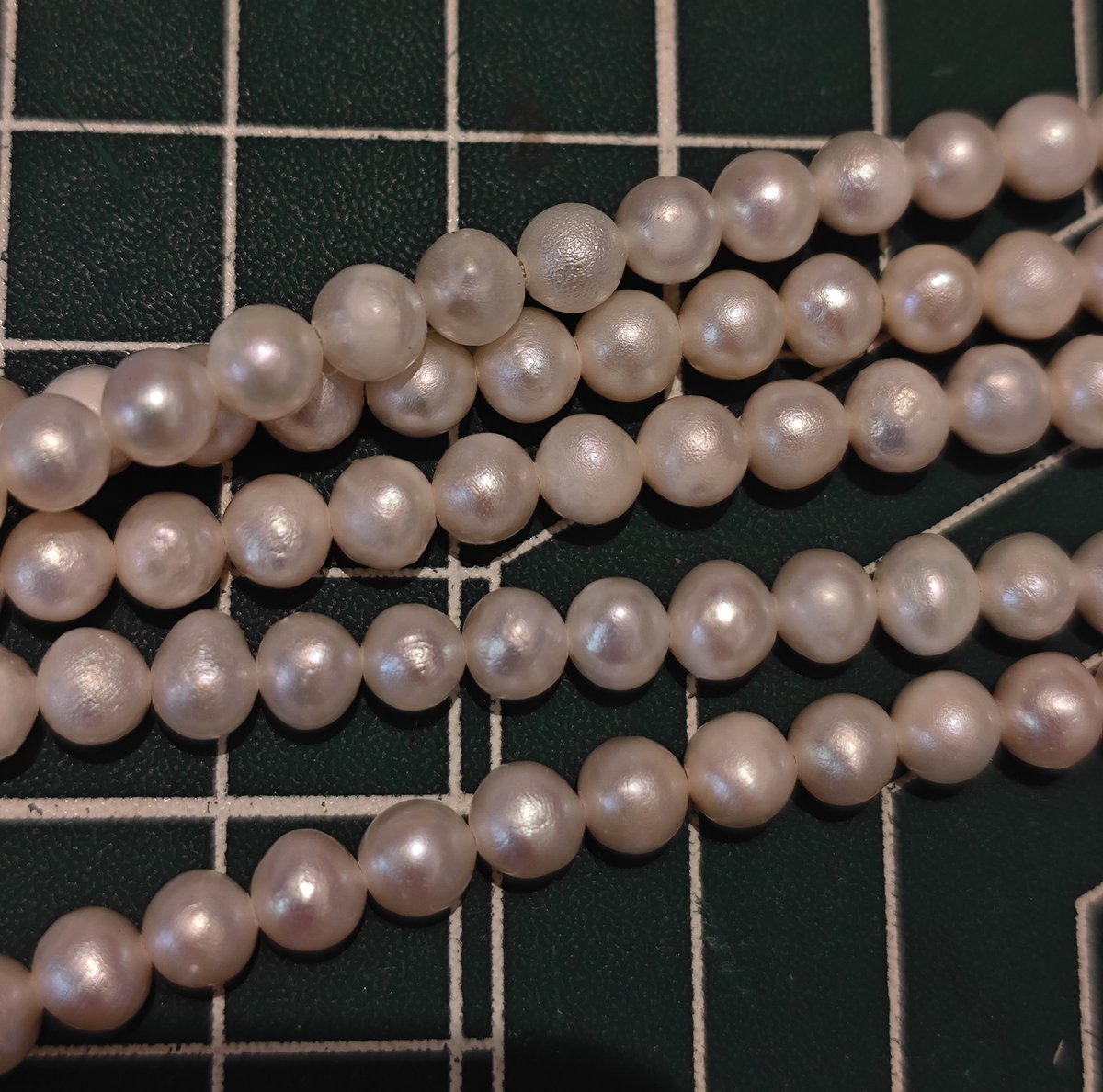 Matte Natural Freshwater Pearl Strand, 4.5mm Beads, 39cm