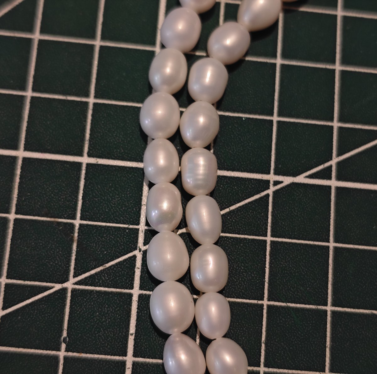 Natural Freshwater Rice Pearls, 6–7mm Beads, 36.5cm Strand