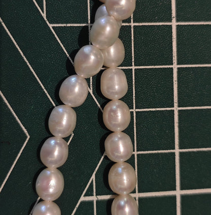 Natural Freshwater Rice Pearls, 6–7mm Beads, 34.5cm Strand