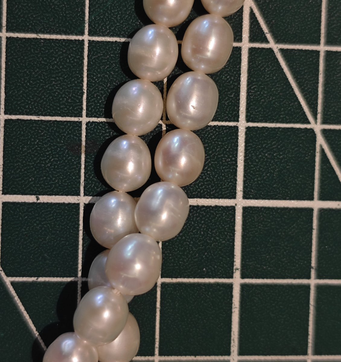 Natural Freshwater Rice Pearls, 6–7mm Beads, 34.5cm Strand