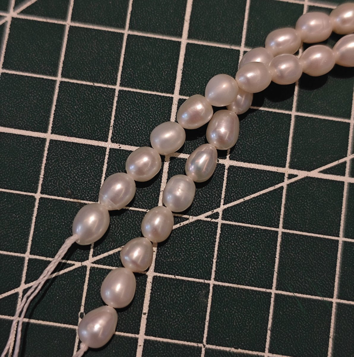 Natural Freshwater Rice Pearls, 5–6mm Beads, 35.5cm Strand