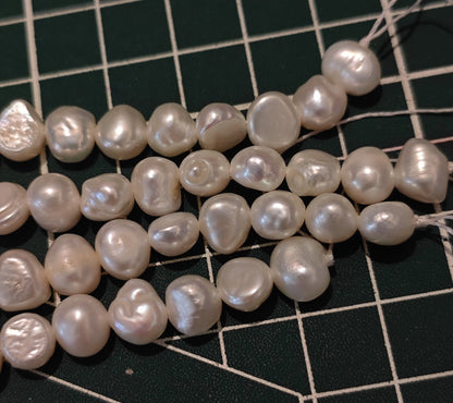 Natural Irregular Freshwater Pearls, 5.5–6.5mm Beads, 34.5cm Strand