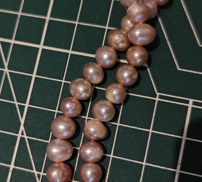 Natural Purple Freshwater Pearls, 6–7mm Beads, 38.5cm Strand