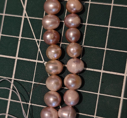 Natural Purple Freshwater Pearls, 6–7mm Beads, 38.5cm Strand