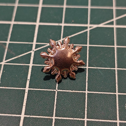 MF001  16mm Flatback Metal Snowflake Flower Center - Rhinestone & Pearl Embellishment for DIY Crafts, Chanhua & Jewelry