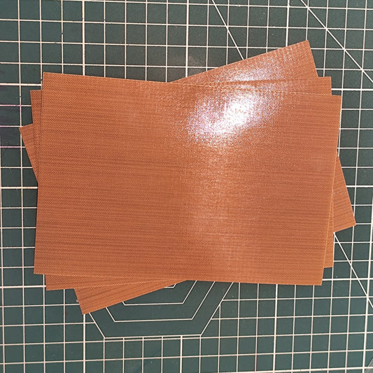 Stack of 10cm×15cm heat-resistant PTFE sheets for velvet flower tools and curling irons