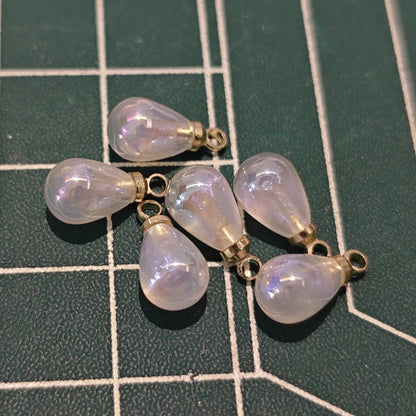 10 Pieces HB007(B) Starry Candy Teardrop Charms – Colorful ABS Pendants for DIY Jewelry, Ronghua & Chanhua