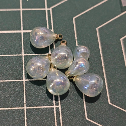 10 Pieces HB007(B) Starry Candy Teardrop Charms – Colorful ABS Pendants for DIY Jewelry, Ronghua & Chanhua