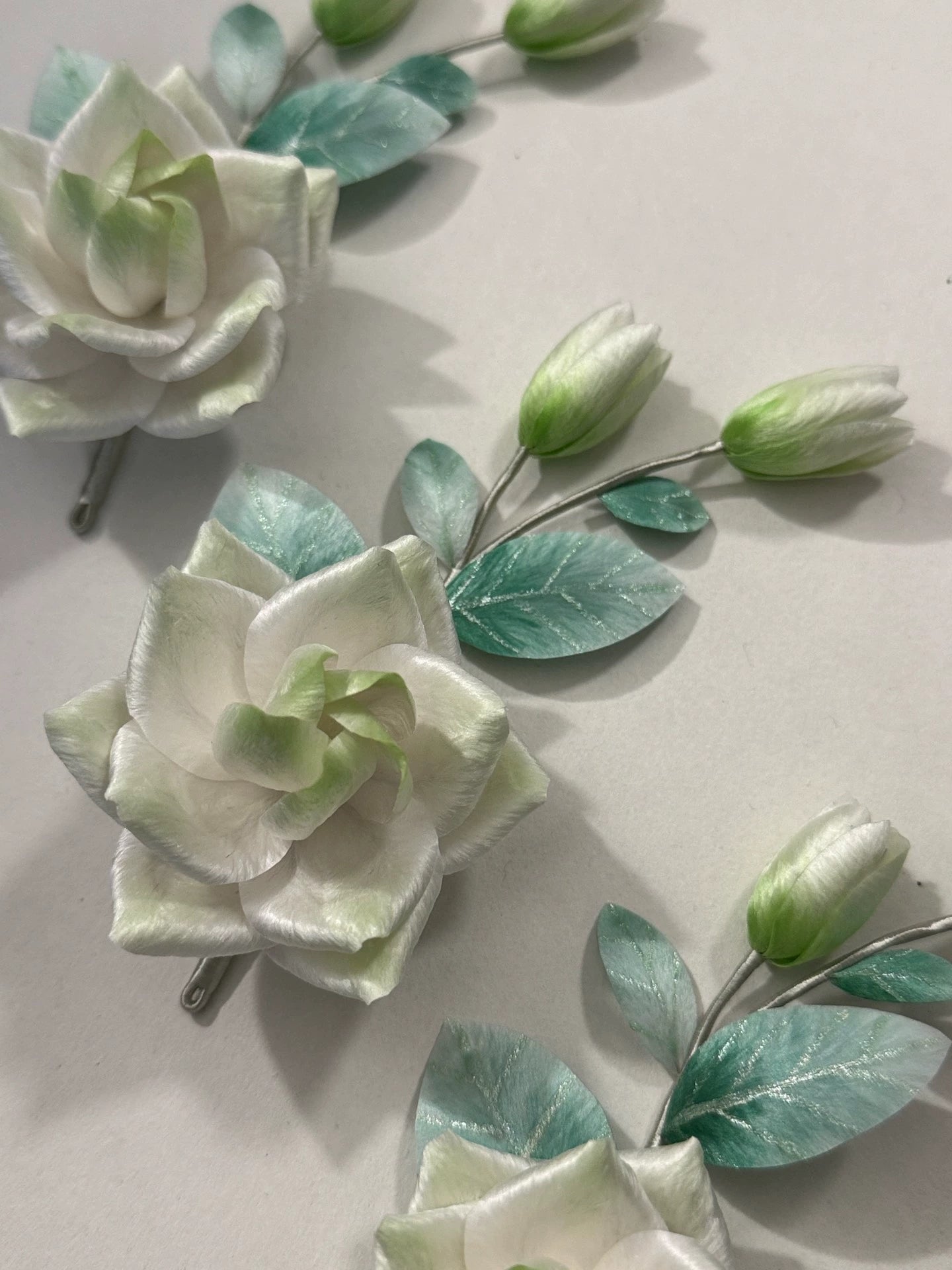 Handmade Ronghua Gardenia Flower Brooch | Real Mulberry Silk Wedding & Daily Wear Pin