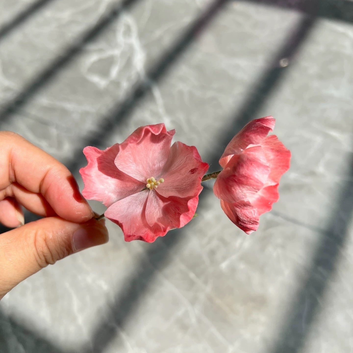 Handmade Ronghua Colorful Starflower Brooch | Mulberry Silk Velvet Double Flower Pin