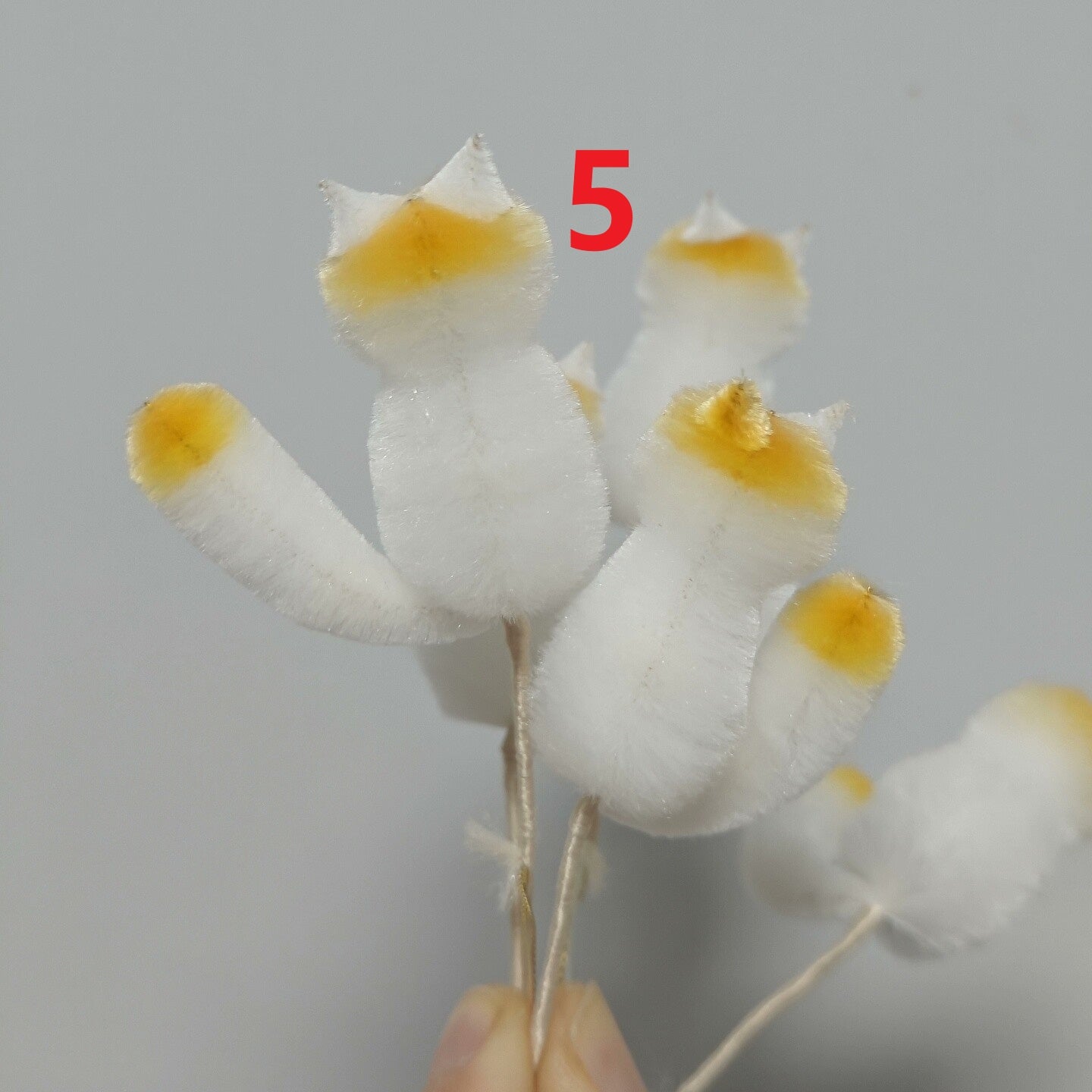 Handmade Ronghua Cat Hair Clips | Cute Colorful Mulberry Silk Velvet Kitten Clips