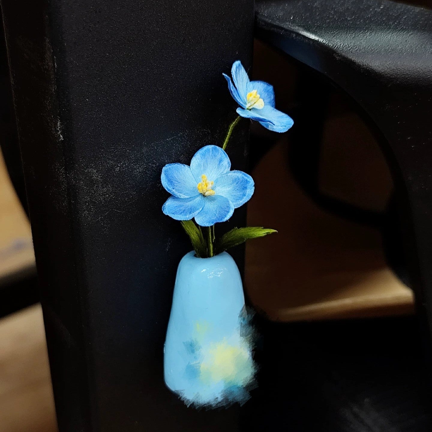 Ronghua star flower miniature arrangement – everlasting silk floral decor for home and office