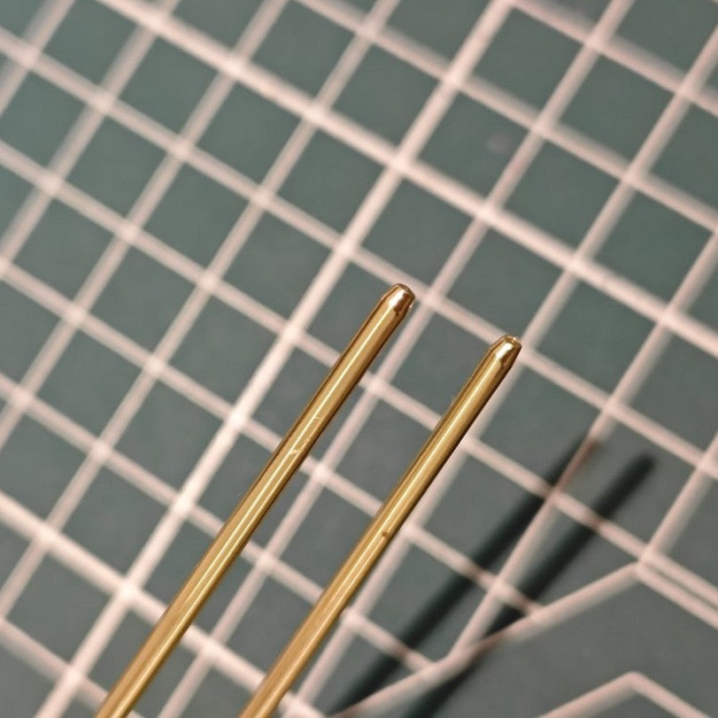 Copper Hair Stick - Floral Filigree Design(椭圆款)