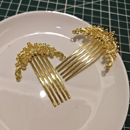 Copper 5-Prong Plum Blossom Hair Comb – 60×45mm