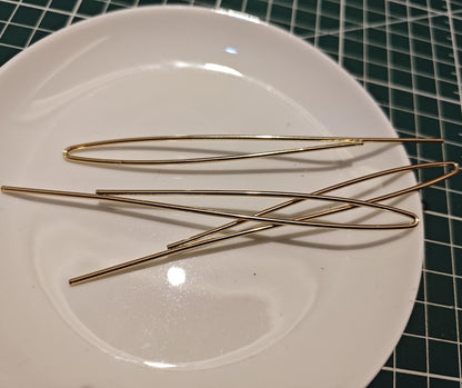 3 Pieces U-Shape Copper Hair Stick Set – 17cm