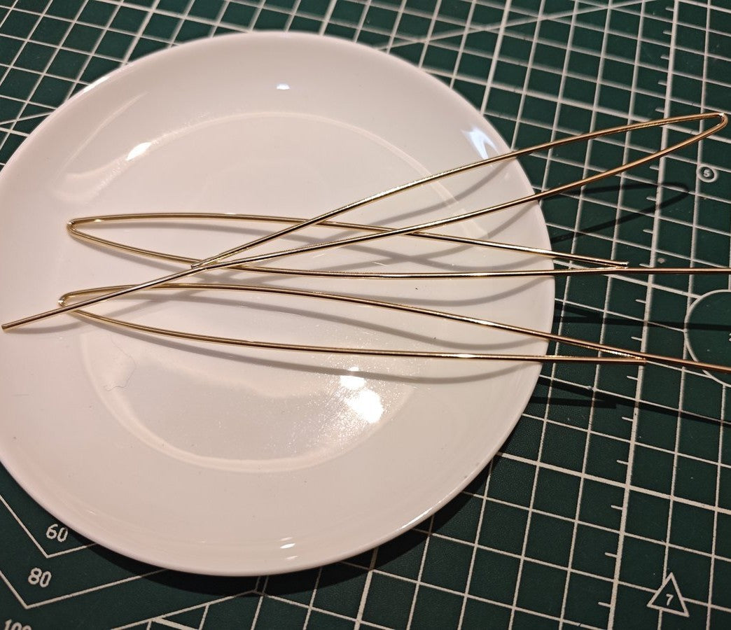 3 Pieces U-Shape Copper Hair Stick Set – 17cm