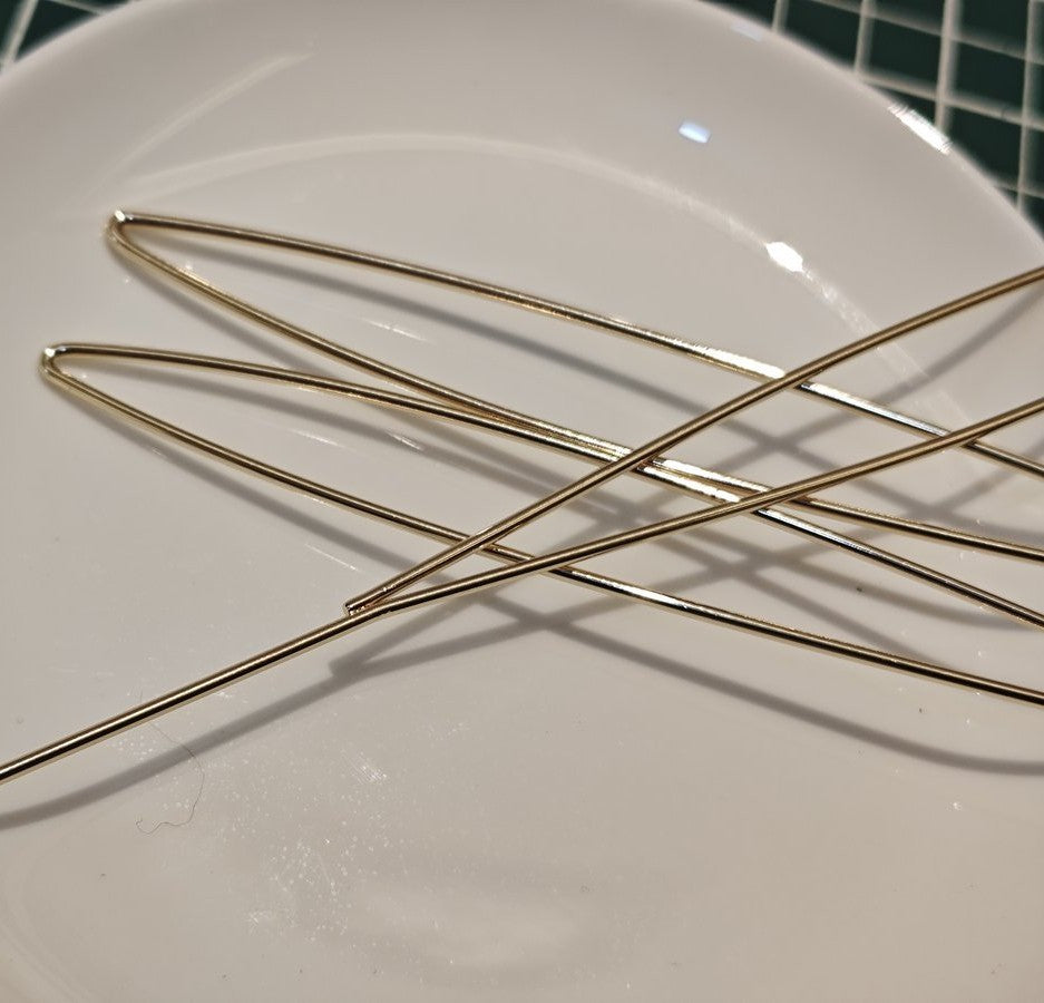 3 Pieces U-Shape Copper Hair Stick Set – 17cm