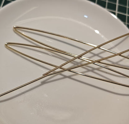 3 Pieces U-Shape Copper Hair Stick Set – 17cm