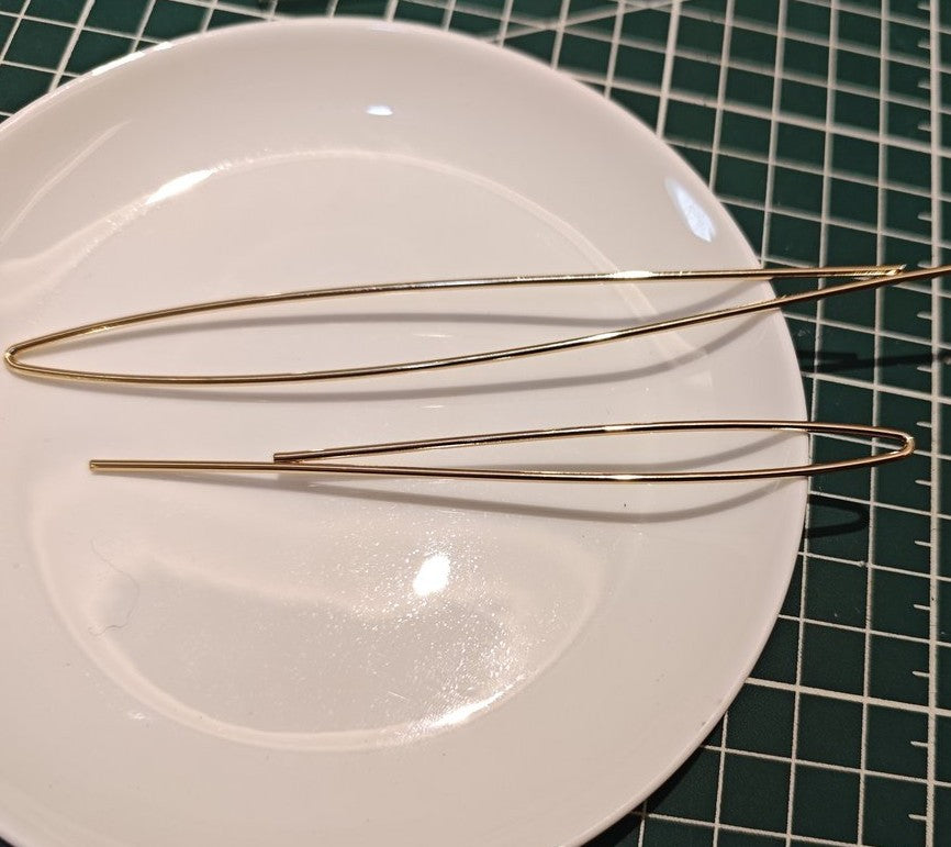 3 Pieces U-Shape Copper Hair Stick Set – 17cm