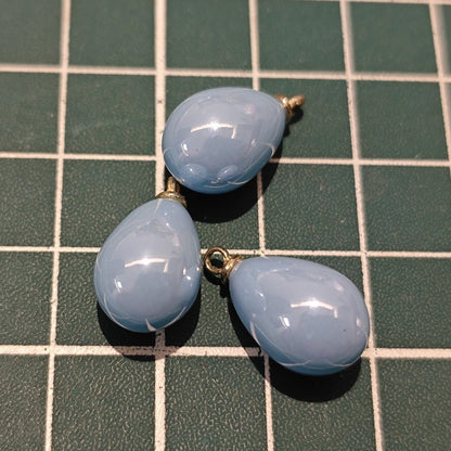 5 Pieces HB009(B) Creamy Pink Teardrop Charms – Small ABS Pendants for DIY Jewelry, Ronghua & Chanhua