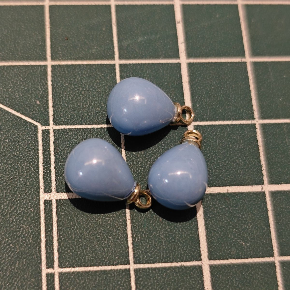 10 Pieces HB008(A) Creamy Pink Teardrop Charms – Small ABS Pendants for DIY Jewelry, Ronghua & Chanhua