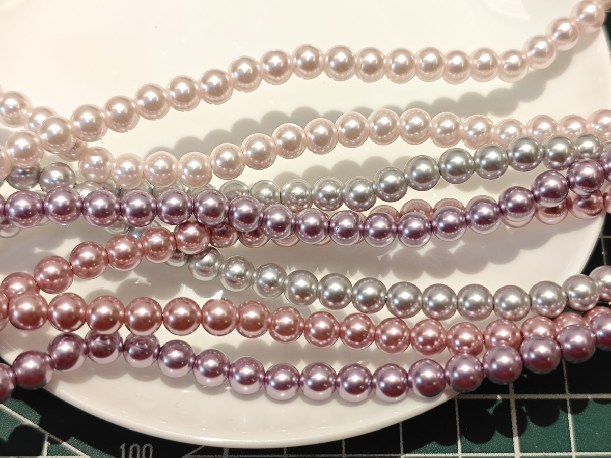 Glass Pearl Beads Strands - Premium Imitation Faux Pearls for DIY Jewelry Making