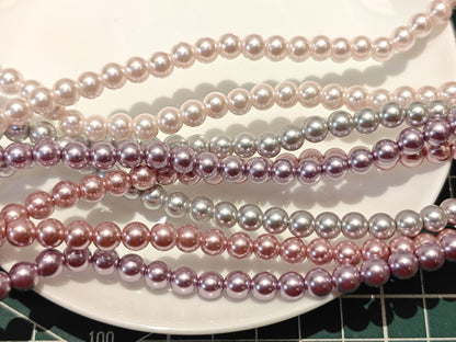 Glass Pearl Beads Strands - Premium Imitation Faux Pearls for DIY Jewelry Making