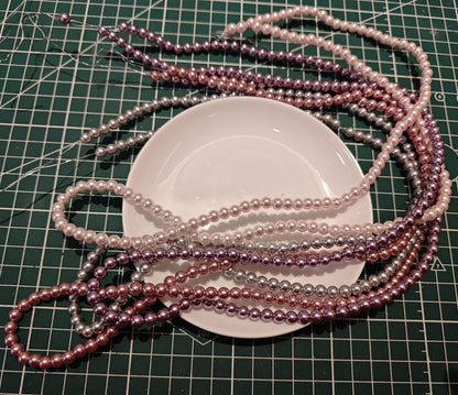 Glass Pearl Beads Strands - Premium Imitation Faux Pearls for DIY Jewelry Making