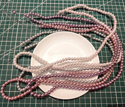 Glass Pearl Beads Strands - Premium Imitation Faux Pearls for DIY Jewelry Making