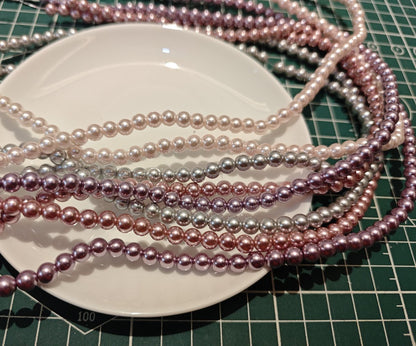 Glass Pearl Beads Strands - Premium Imitation Faux Pearls for DIY Jewelry Making
