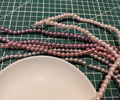 Glass Pearl Beads Strands - Premium Imitation Faux Pearls for DIY Jewelry Making