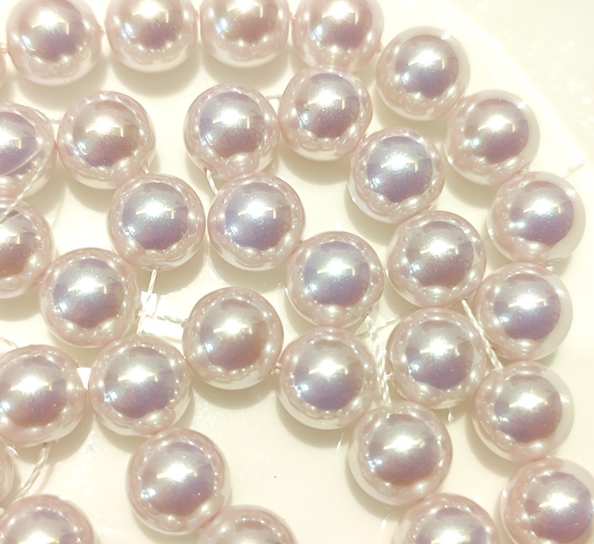 Light Pink Faux Pearl Beads 40cm Strand 6/8/10mm Jewelry Making