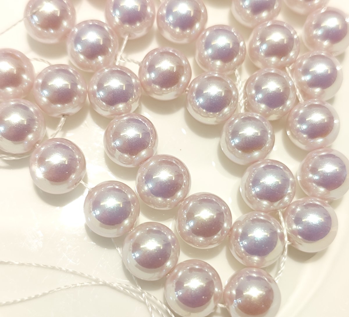 Light Pink Faux Pearl Beads 40cm Strand 6/8/10mm Jewelry Making