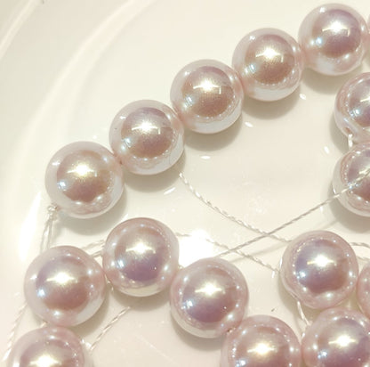 Light Pink Faux Pearl Beads 40cm Strand 6/8/10mm Jewelry Making