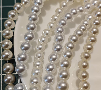 Light Pink Faux Pearl Beads 40cm Strand 6/8/10mm Jewelry Making