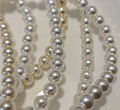 Light Pink Faux Pearl Beads 40cm Strand 6/8/10mm Jewelry Making