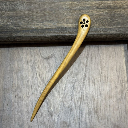 Natural Green Sandalwood Hair Stick Set - Premium Heartwood Designs #18cm绿檀