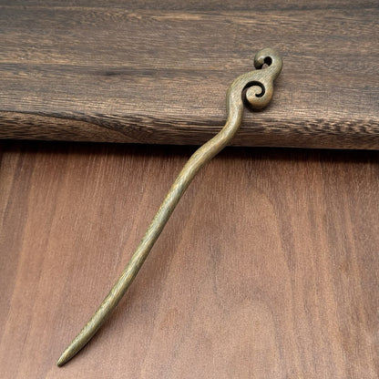 Natural Green Sandalwood Hair Stick Set - Premium Heartwood Designs #18cm绿檀