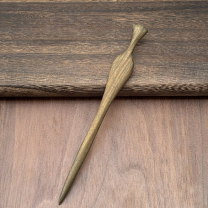 Natural Green Sandalwood Hair Stick Set - Premium Heartwood Designs #18cm绿檀
