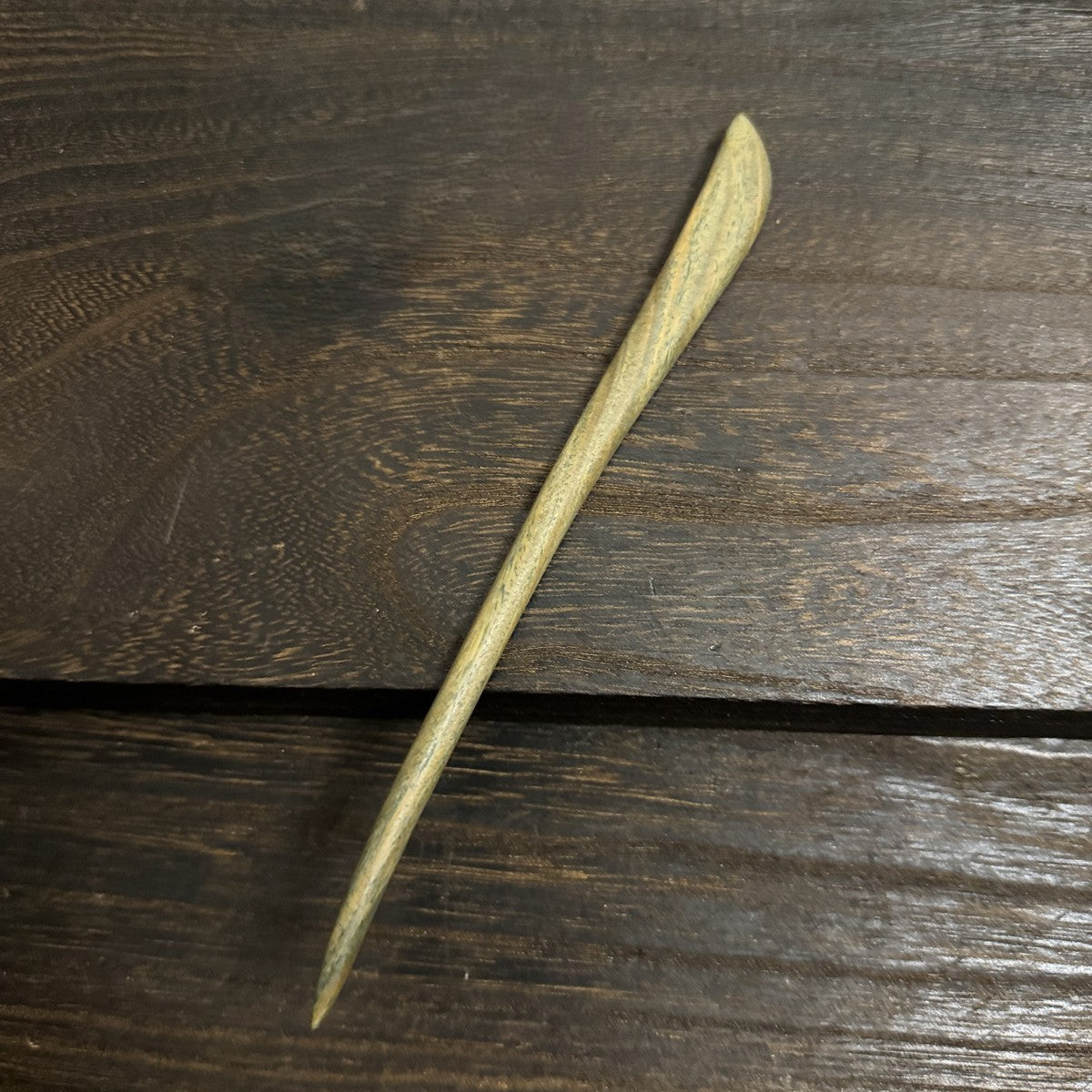 Natural Green Sandalwood Hair Stick Set - Premium Heartwood Designs #18cm绿檀