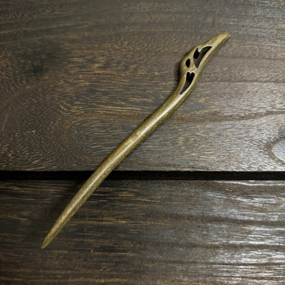 Natural Green Sandalwood Hair Stick Set - Premium Heartwood Designs #18cm绿檀